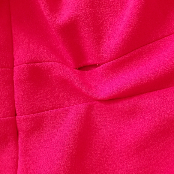 Aqua V-neck Cutout Dress - Picture 11 of 13